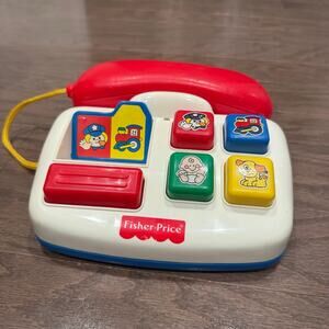 Fisher Price Ring n Rattle Phone Vintage Toy 1998 Works
